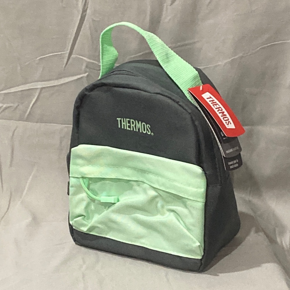 NWT Thermos Charcoal and Mint Lunch Bag